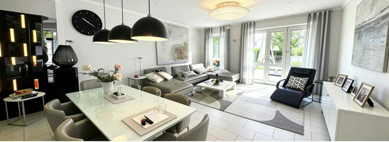 Offenes Wohn- und Esszimmer
